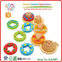 Caterpillar Shape Sorter Colorful Kids Toys, Blocs géométriques Jouets en bois pour enfants